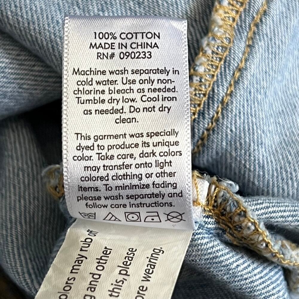 Pacsun Button Front Denim Jean Light Wash Mini Skirt Womens Summer Spring 26 - Picture 4 of 4